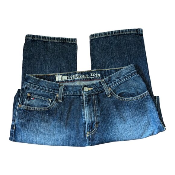 Tommy Hilfiger| Classic Straight Denim Blue Jeans with Logo Flag |Size: 32X30 - Picture 7 of 15